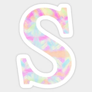 The Letter S Rainbow Design Sticker